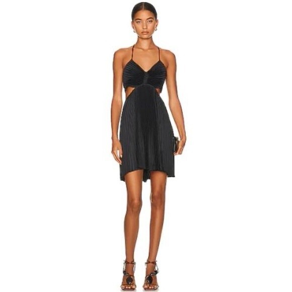 A.L.C. Dresses & Skirts - A.L.C. Ari Pleated Open Back Dress in Black Size 8 NWT